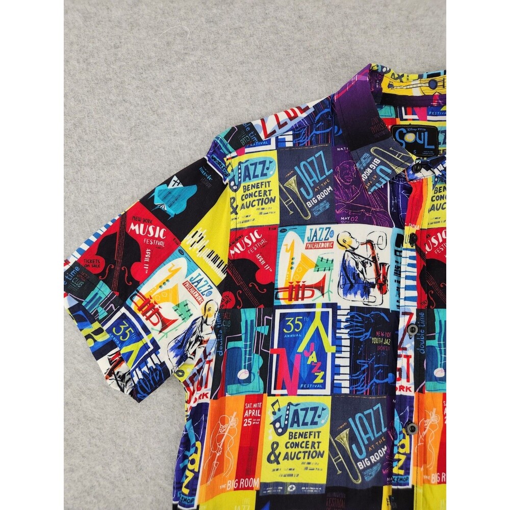Disney Pixar Soul Movie DVD Music Jazz Hawaiian Shirt Guitar‎ Piano adult SMALL - Picture 4 of 10